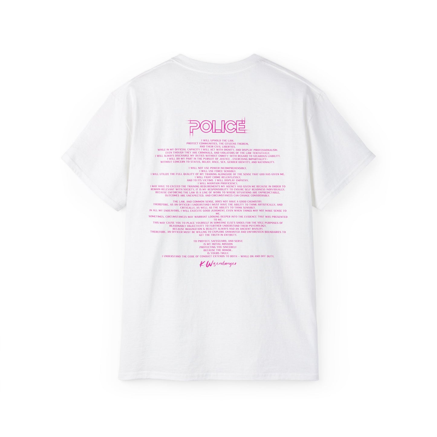 P.O.L.I.C.E. Professional Officer of Law Improving Communities on Earth Message Tee – Vibrant & Bold Statement Shirt for Law Enforcement Supporters & Officers