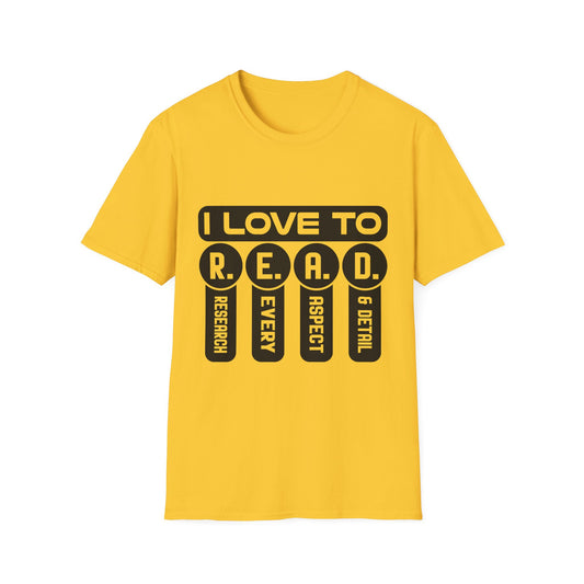 I Love to R.E.A.D. Unisex Softstyle T-Shirt - Perfect for Book Lovers