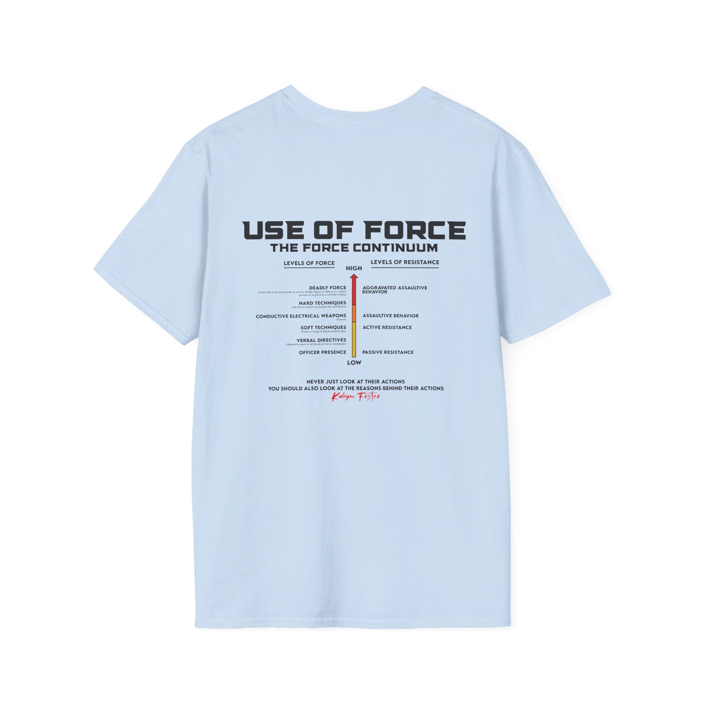 Unisex Softstyle T-Shirt Use of Force for Law Enforcement Public Safety Professionals