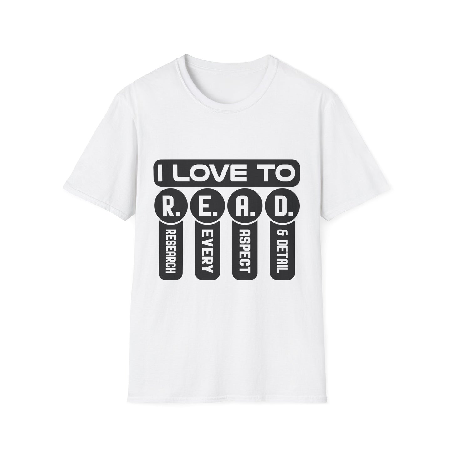 I Love to R.E.A.D. Unisex Softstyle T-Shirt - Perfect for Book Lovers