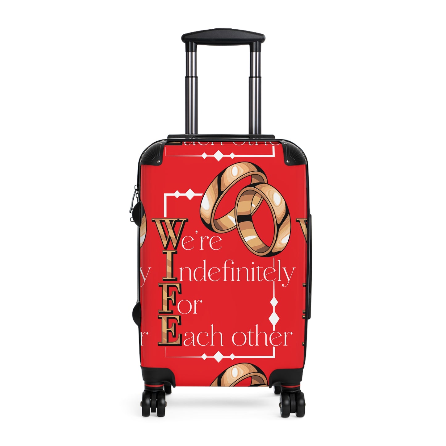 W.I.F.E. Travel Suitcase, Custom Luggage, Wedding Gift, Honeymoon Accessory, Couple's Travel Gear, Anniversary Surprise