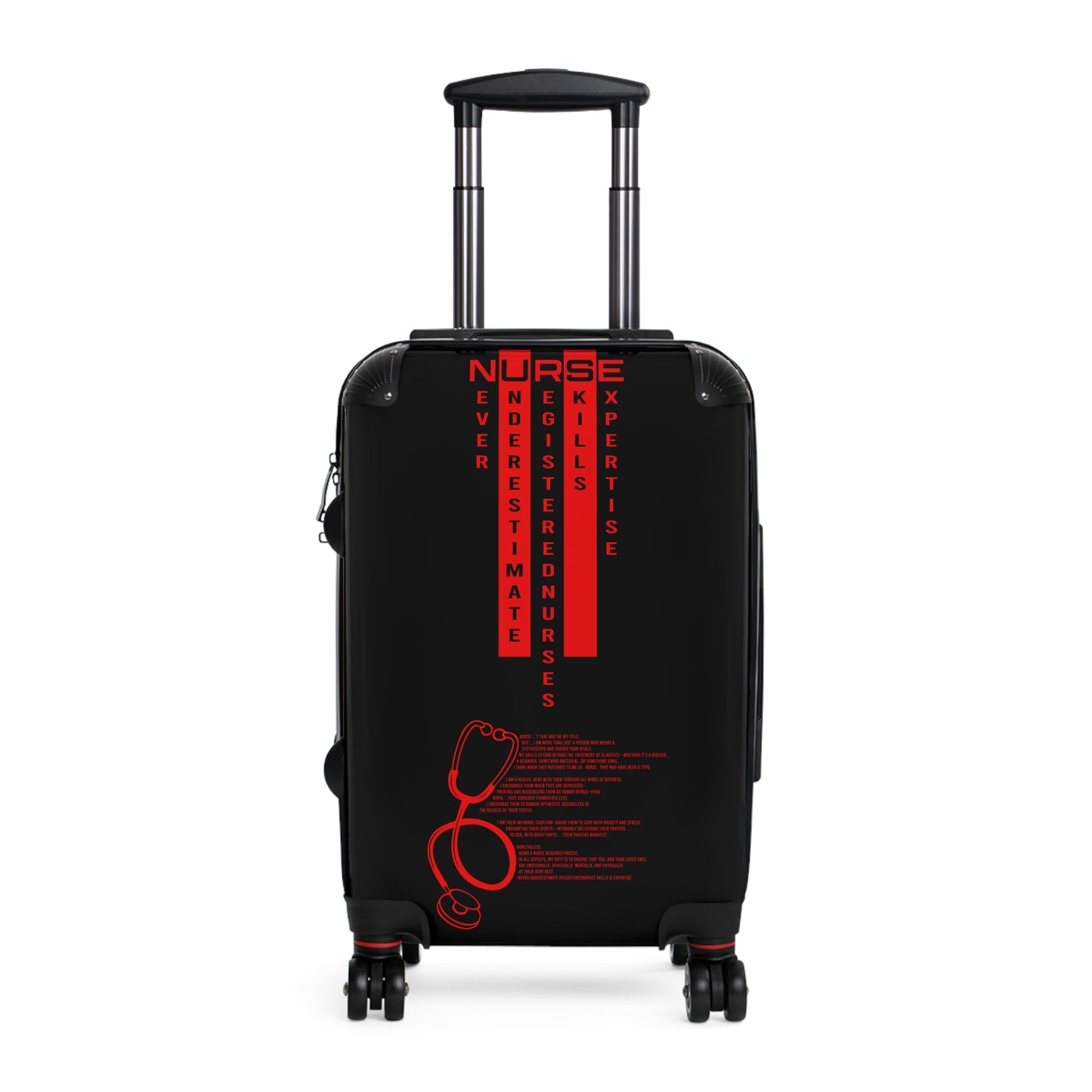 N.U.R.S.E. Suitcase - Travel Luggage, Perfect Gift for Nurses, Healthcare Travel Essential, Nurse Appreciation Week, Holiday Travel Gear