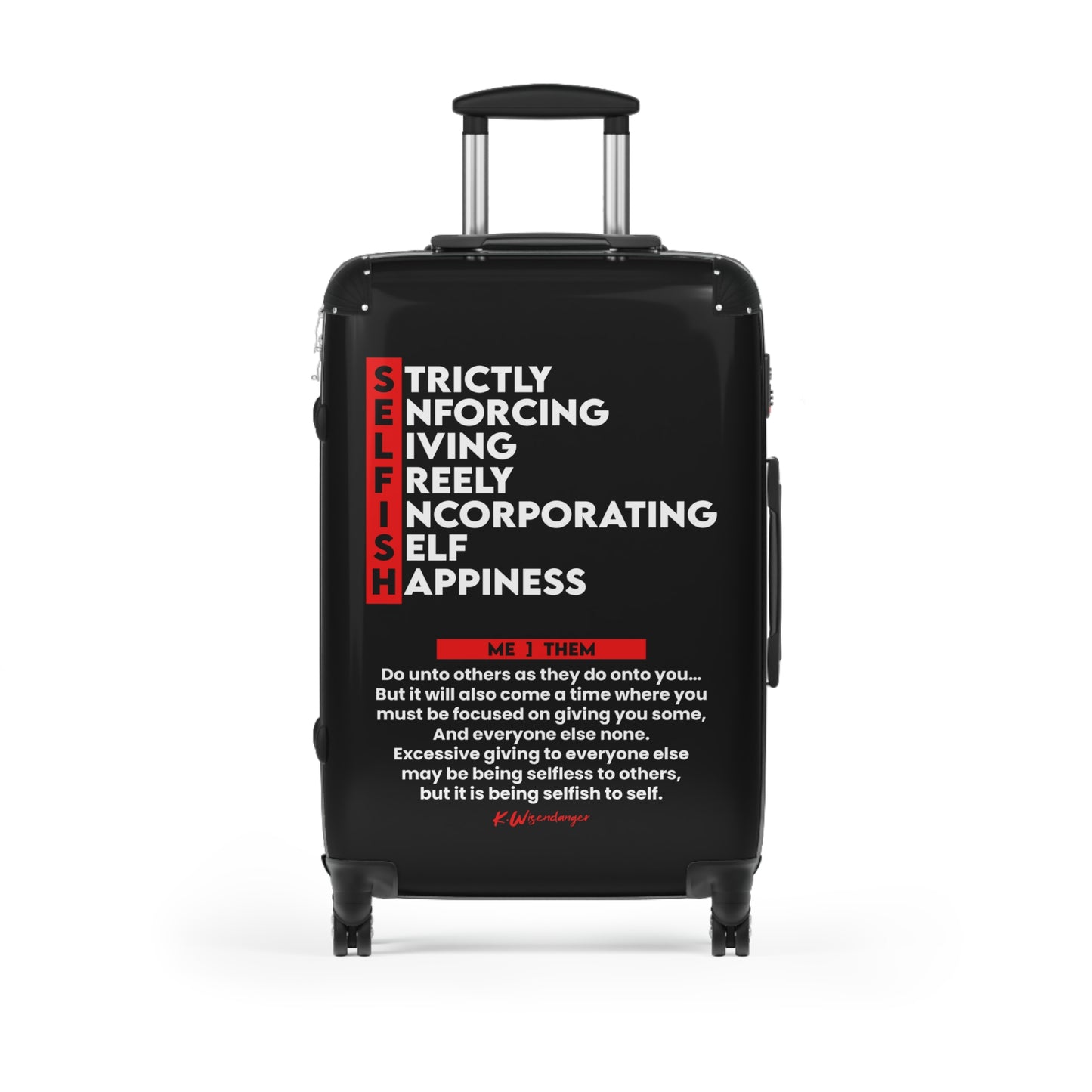 Self-Care Inspirational Suitcase with Quotes, Travel Gear, Luggage for Self-Discovery, Unique Gift for Travelers, Motivational Travel [...]
