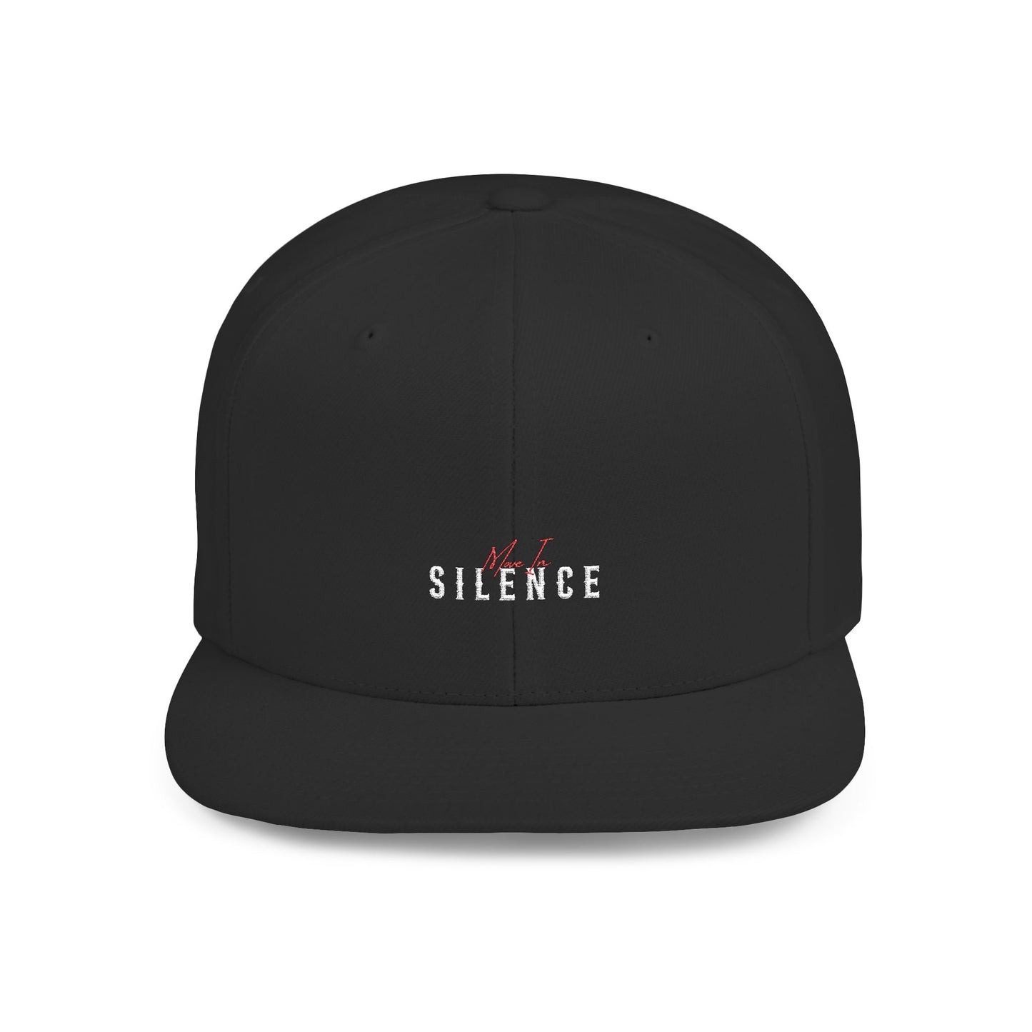 Move In S.I.L.E.N.C.E. Sleek Flat Bill Snapback Hat, Cool Urban Hat, Trendy Cap, Street Style Accessory, Gift for Him/Her, Casual Fashion Must-Have