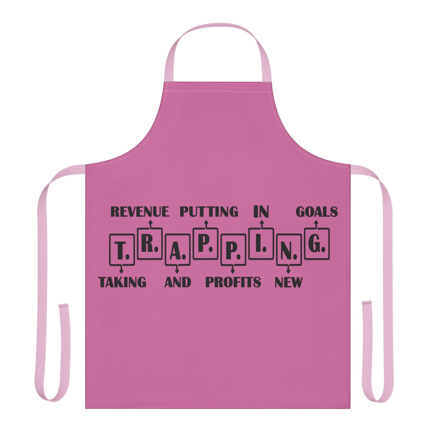 Apron — “T.R.A.P.P.I.N.G.” Chef Apron with Motivational Business Word Art