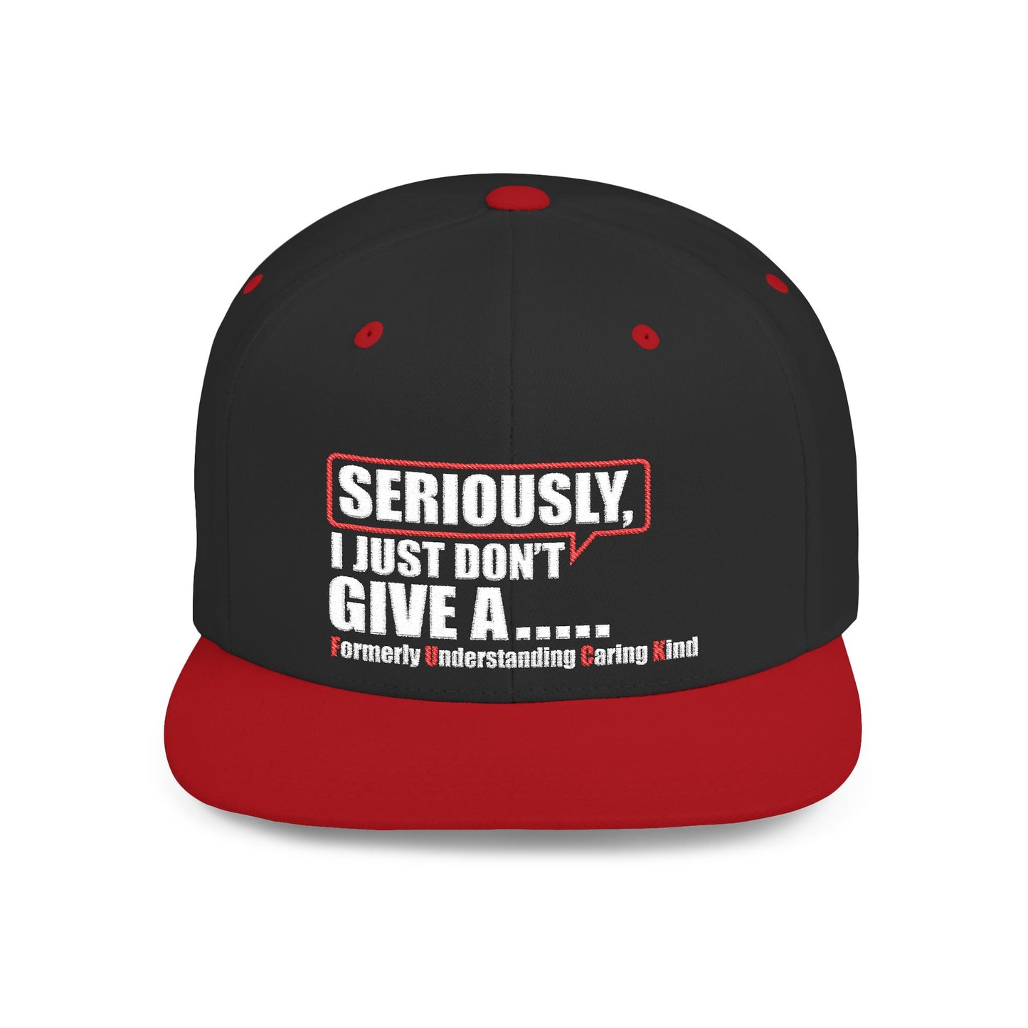 I Just Don.t Give A F.U.C.K. Snapback Cap Trendy Hat for Everyday Wear, Birthday Gift, Statement Style