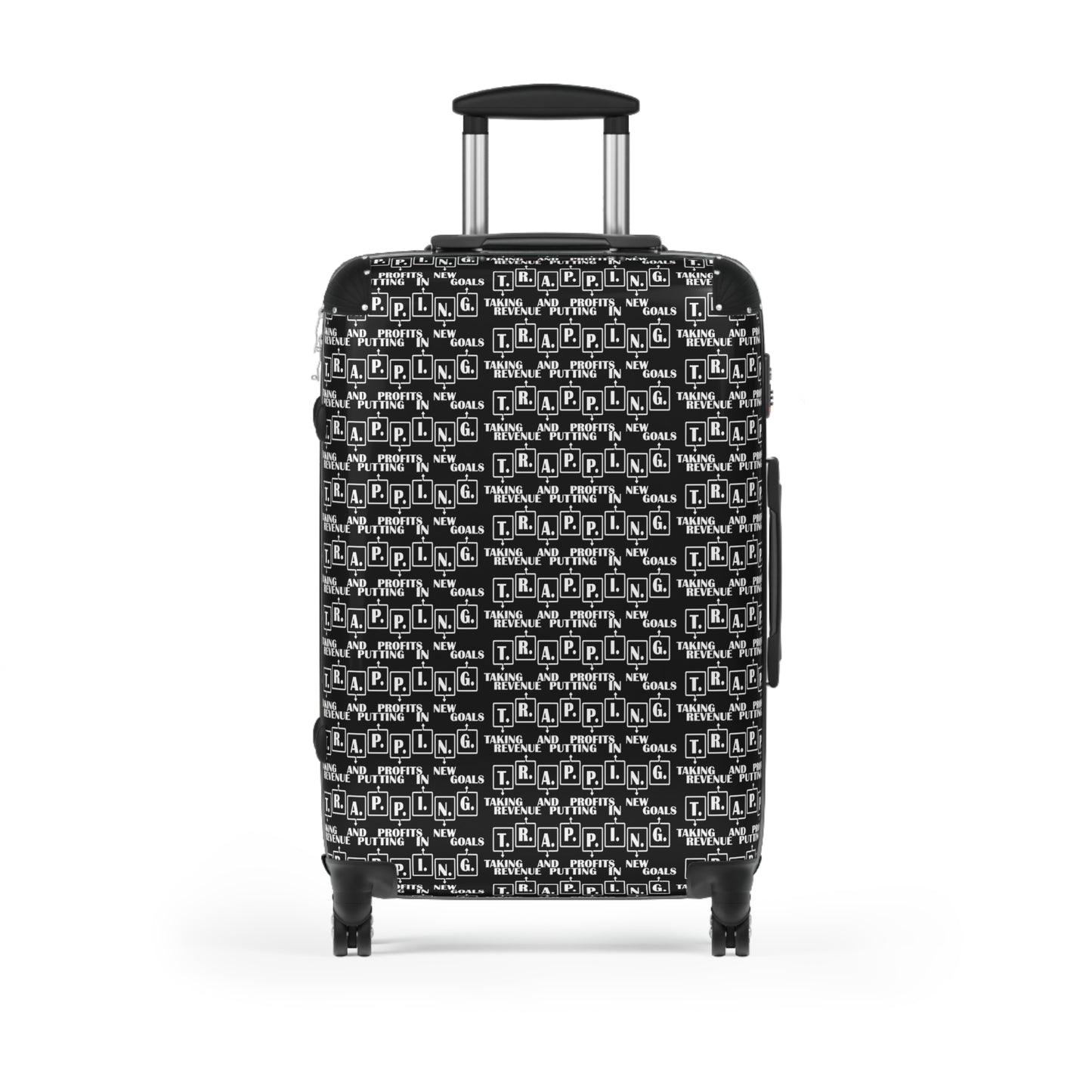 TRAPPING Stylish Travel Suitcase, Trendy Luggage, Black Pattern Carry-On,