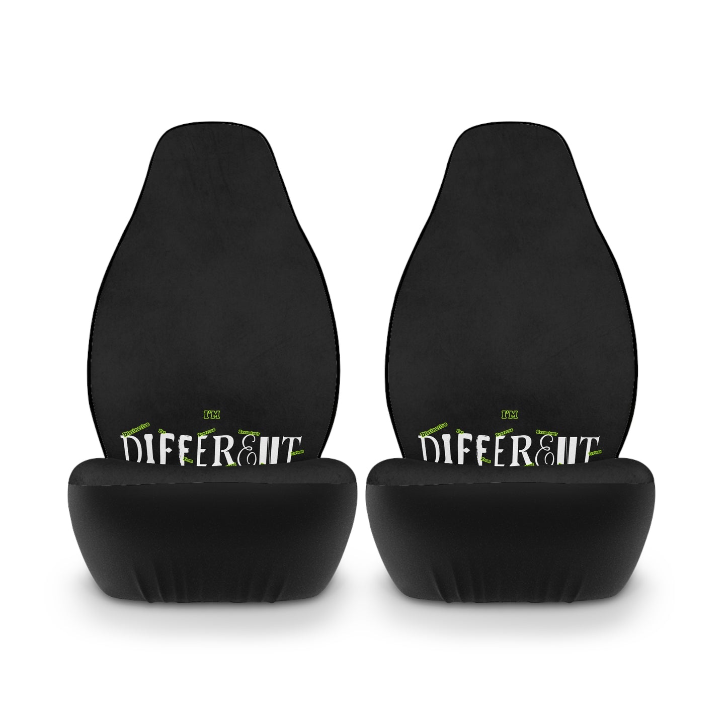 Car Seat Covers — 'Different' Graphic Polyester Front Seat Protectors