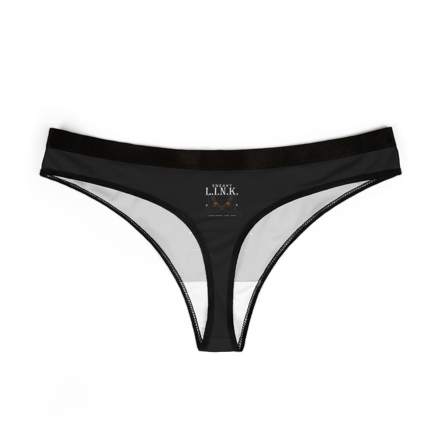 Sneaky L.I.N.K. (Low -Key Intimacy No-one Knows) Women's Thongs | Playful Underwear, Cute Lingerie, Cheeky Accessories