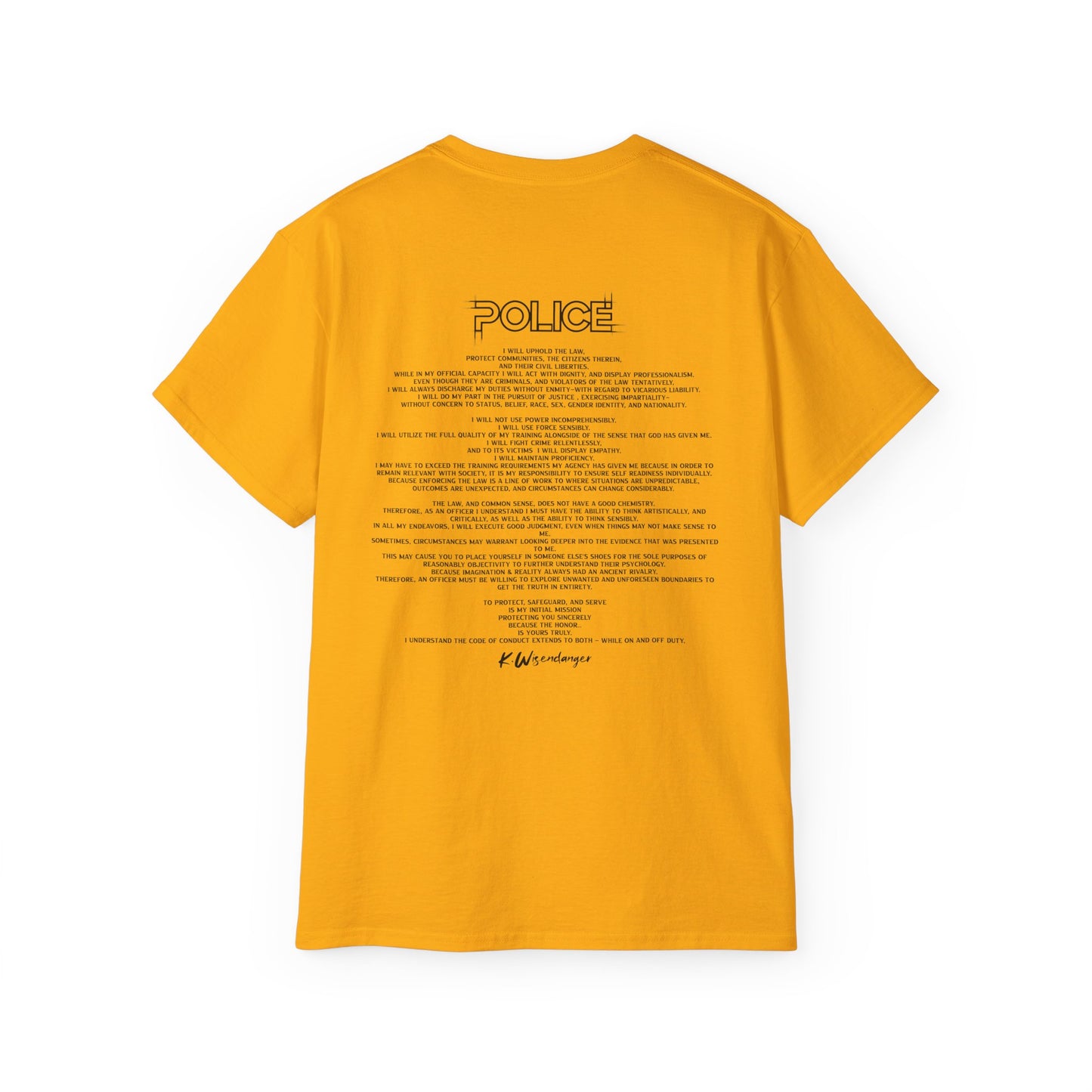 P.O.L.I.C.E. "Professional Officer of Law Improving Communities On Earth" Statement Tee - Ultra Cotton T-Shirt for Everyday Style
