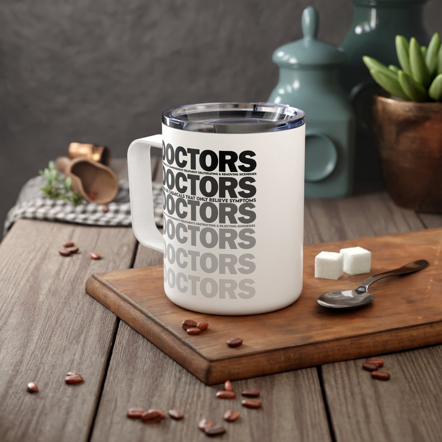 D.O.C.T.O.R.S. Sleek Insulated Coffee Mug | Modern Design for Doctors | Great for Gifts, Home, Office, Travel, and Holidays
