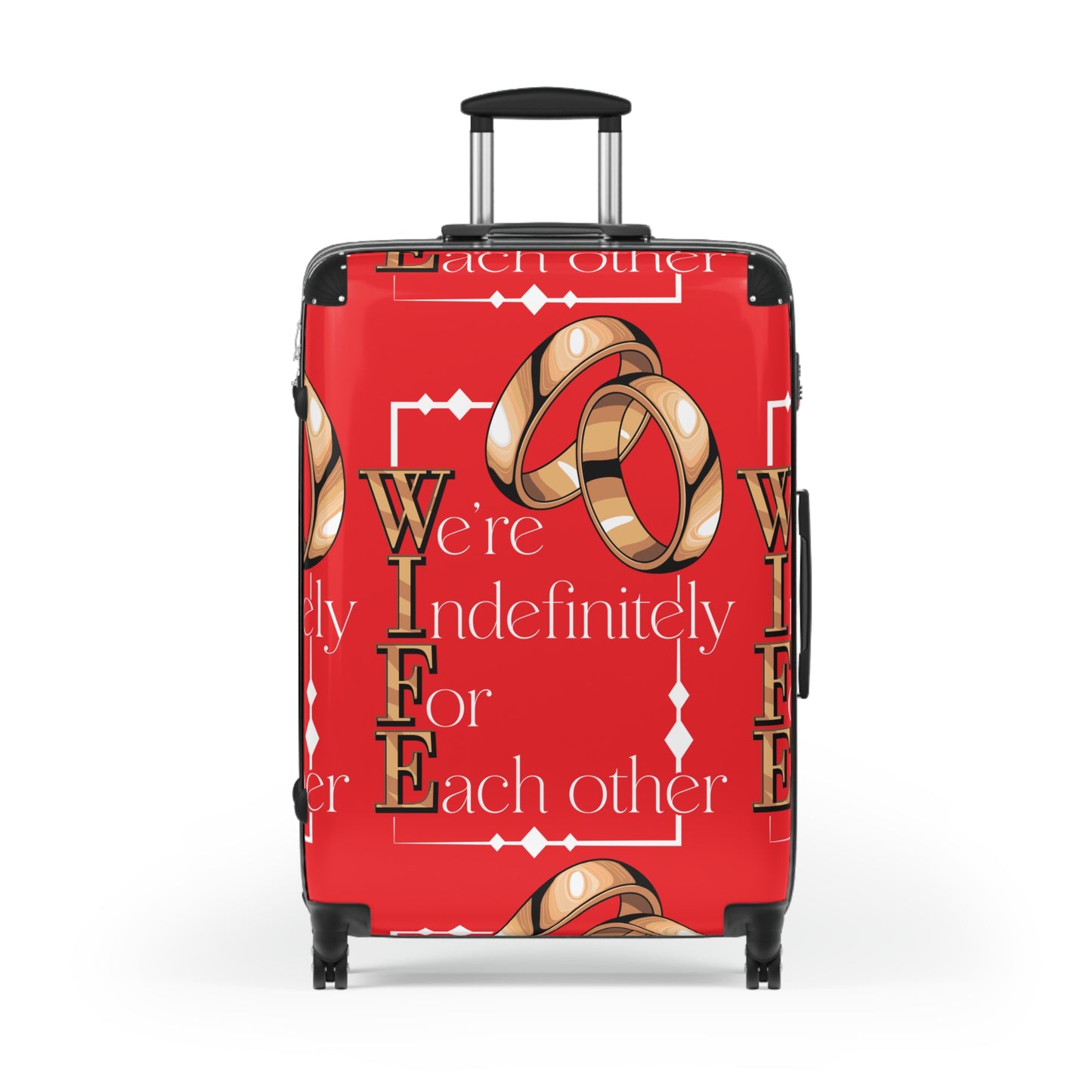 W.I.F.E. Travel Suitcase, Custom Luggage, Wedding Gift, Honeymoon Accessory, Couple's Travel Gear, Anniversary Surprise