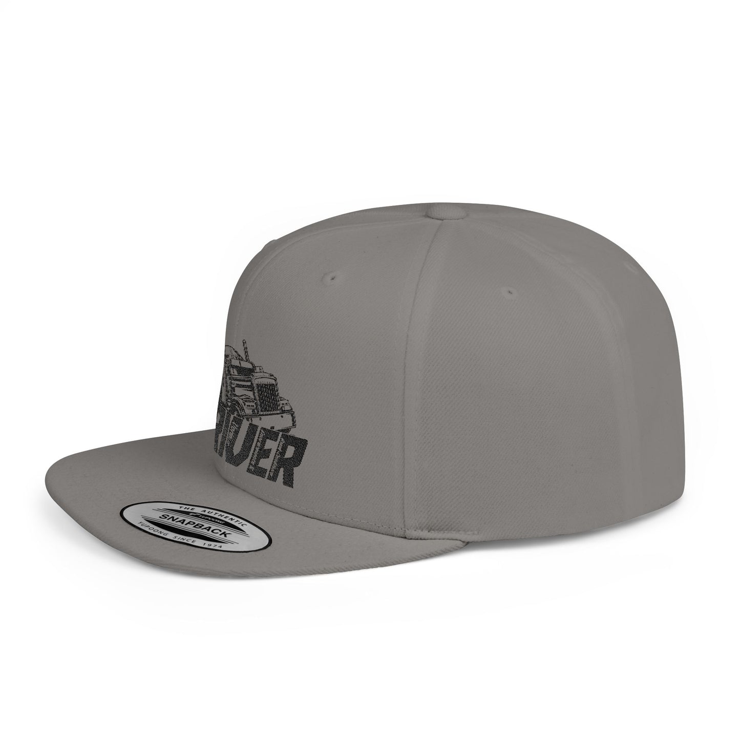D.R.I.V.E.R. Flat Bill Snapback Hat | Cool Trucking Cap | Adjustable Men’s Hat | Gifts for Drivers | Fashionable Graphic Cap