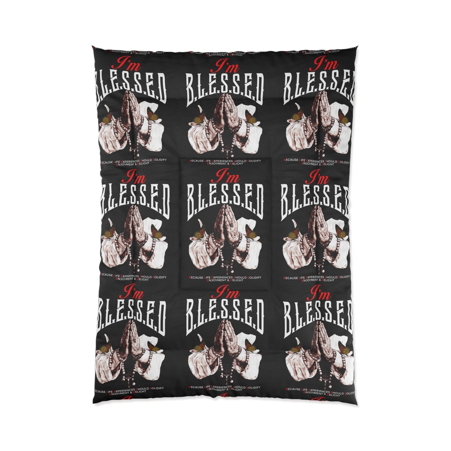 Blessed Comforter - Cozy Bedding for Spiritual Souls, Perfect for Home Decor, Gifts for Friends, Comforting Throw, Bedroom Makeover