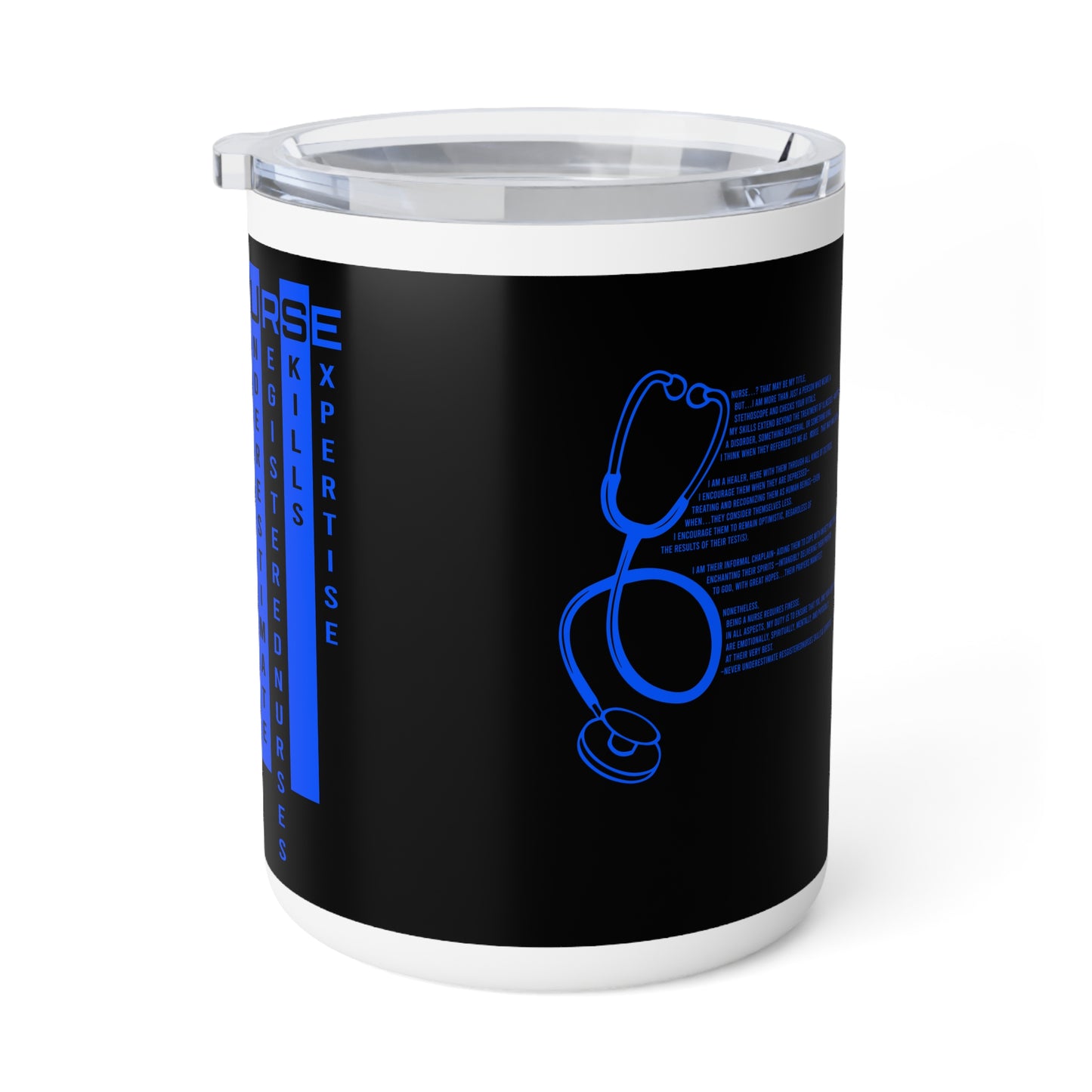 N.U.R.S.E. (Never Underestimate Registered Nurses' Skills & Expertise) Insulated Coffee Mug, Perfect Gift for Nurses